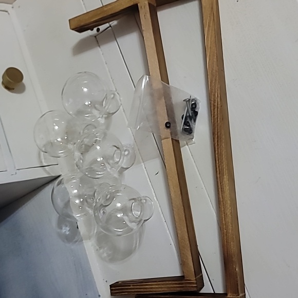 NEW Ivolador Desktop Glass 5 Bulb with Retro Wooden Stand - Picture 9 of 16